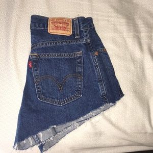 Levi’s high waisted jean shorts